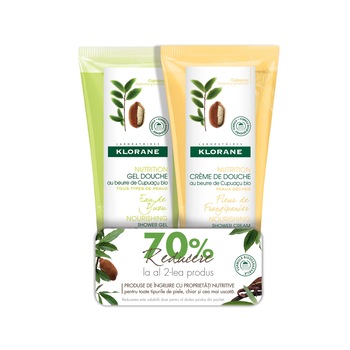 Pachet Klorane: Gel de Dus cu Infuzie de Yuzu pentru Curatare Delicata si Crema de Dus cu Floare de Frangipani pentru Hranire Delicata a Pielii, 2x200 ml Pachet Klorane: Gel de Dus cu Infuzie de Yuzu pentru Curatare Delicata si Crema de Dus cu Floare de Frangipani pentru Hranire Delicata a Pielii, 2x200 ml