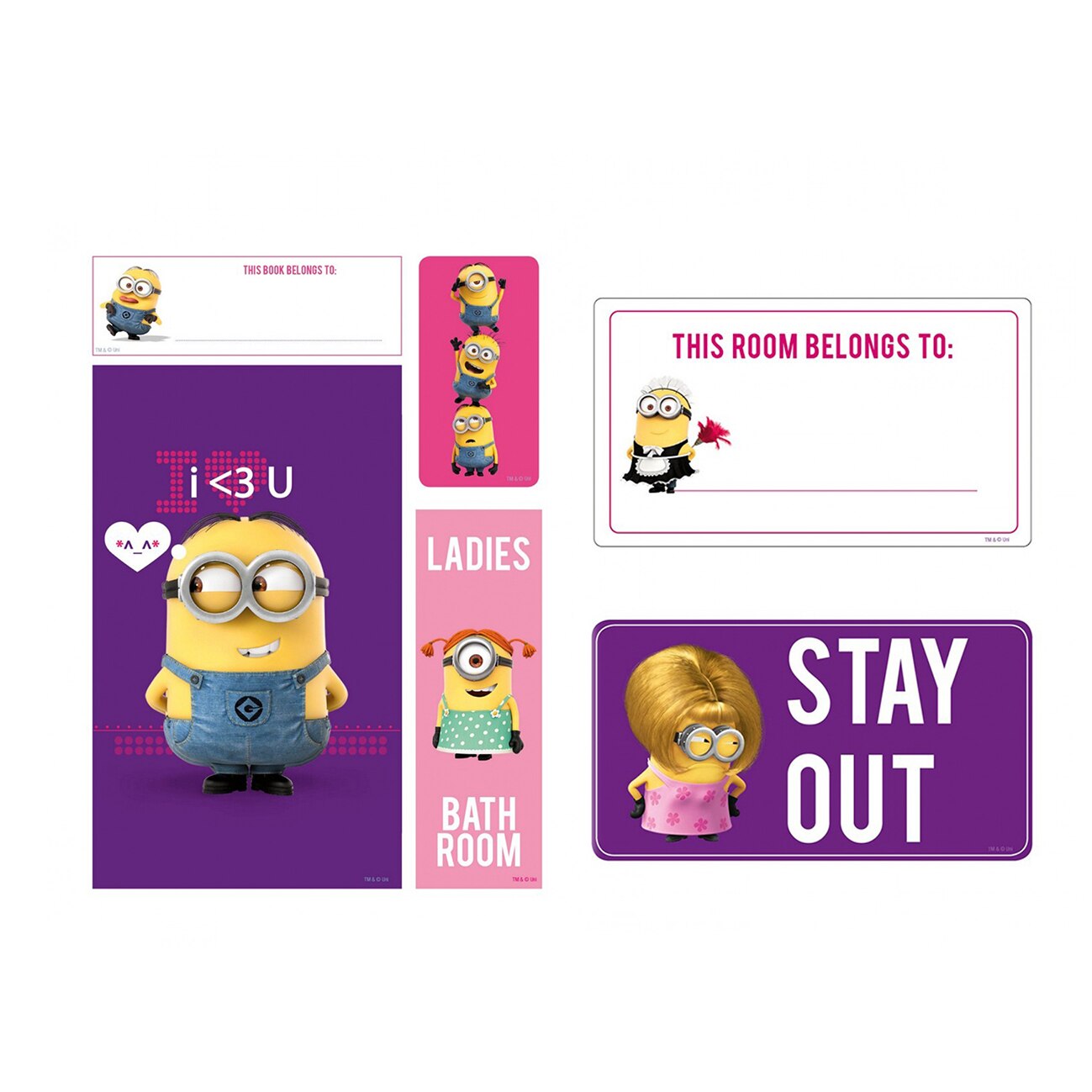 Sticker pentru perete Minioni Camera fete