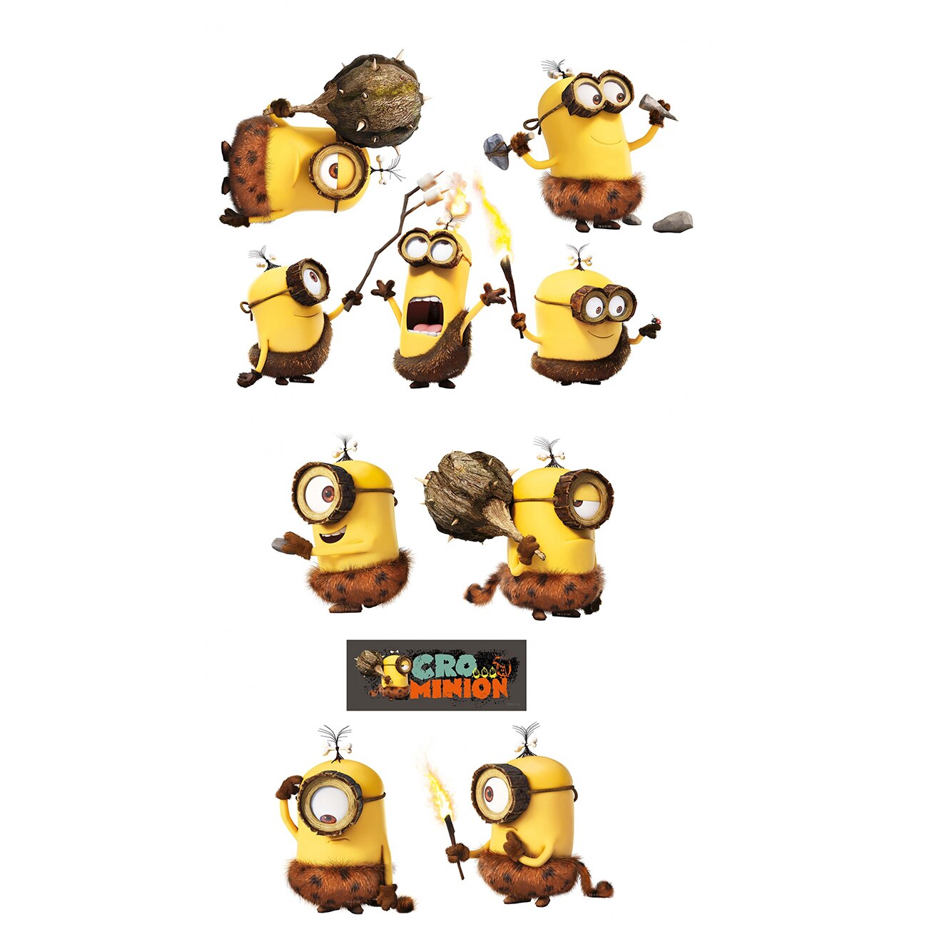 Sticker pentru perete Minioni Preistorie