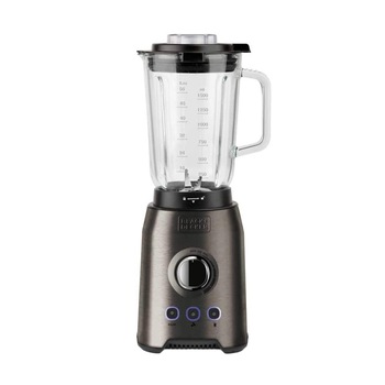 Blender Black&Decker BXJB1200E, 1200W, recipient sticla 1.5l, 3 functii, Inox Blender Black&Decker BXJB1200E, 1200W, recipient sticla 1.5l, 3 functii, Inox