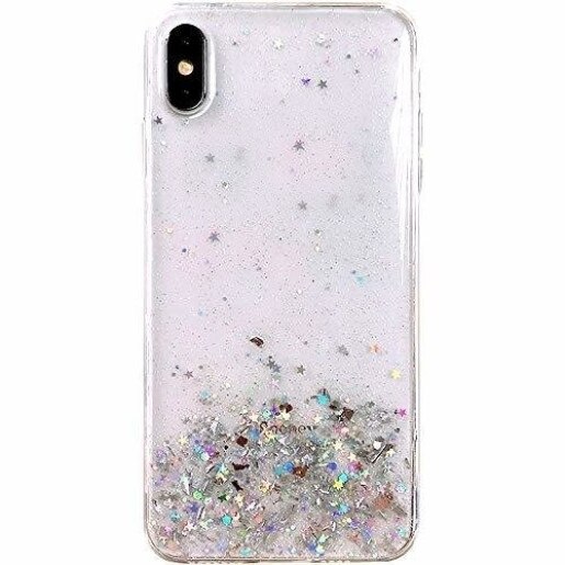 Husa iPhone 12 Mini, Star Glitter Shining, Sclipici, Transparent