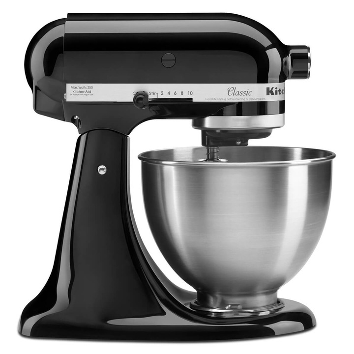 KitchenAid 5K45SSEOB Classic robotgép, 4.3L, 10 sebességfokozat, Fekete