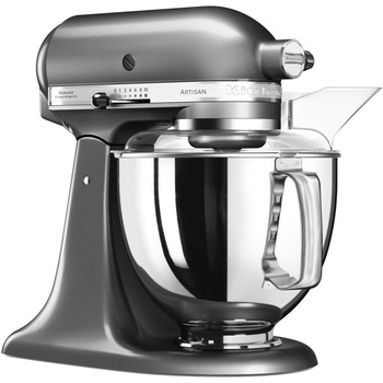 Mixer cu bol KitchenAid Artisan 5KSM175PSEMS, 300W, 4.8L, Medalion Silver