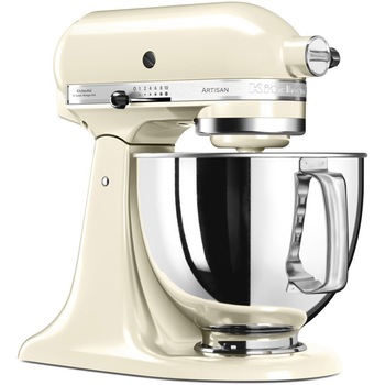 Mixer cu bol KitchenAid Artisan 5KSM125EAC, 300W, 4.8L, Almond Cream