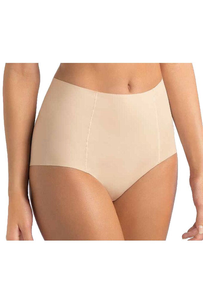 Chiloti cu talie inalta din microfibra, dublati pe burta , Intimamoda Fantastic 1849, Nude, L, Nude