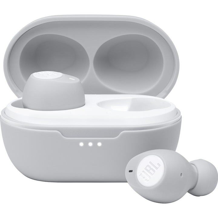 Аудио слушалки In-ear JBL TUNE 115TWS, Bluetooth, Микрофон, Pure Bass, True wireless, Бял