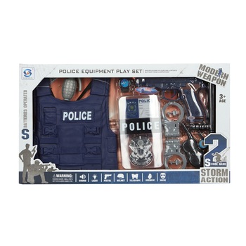 Set echipament Politie - 10 piese Set echipament Politie - 10 piese