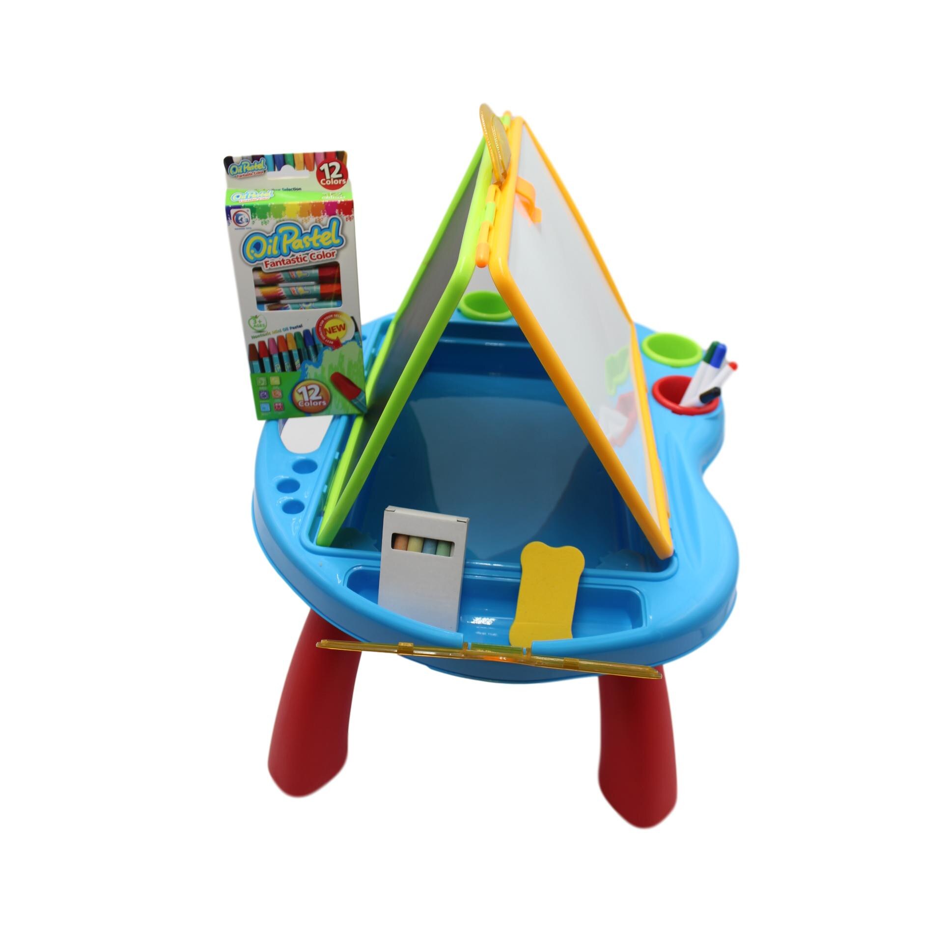 Masa creativa cu 2 fete si accesorii incluse pentru copii