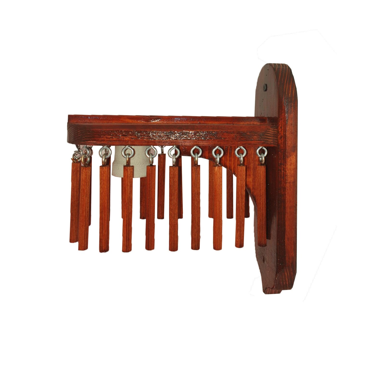 Corp iluminat decorativ rustic Metaxa Wood OD12, E27, lemn, culoare cires, 9.5x22x24 cm