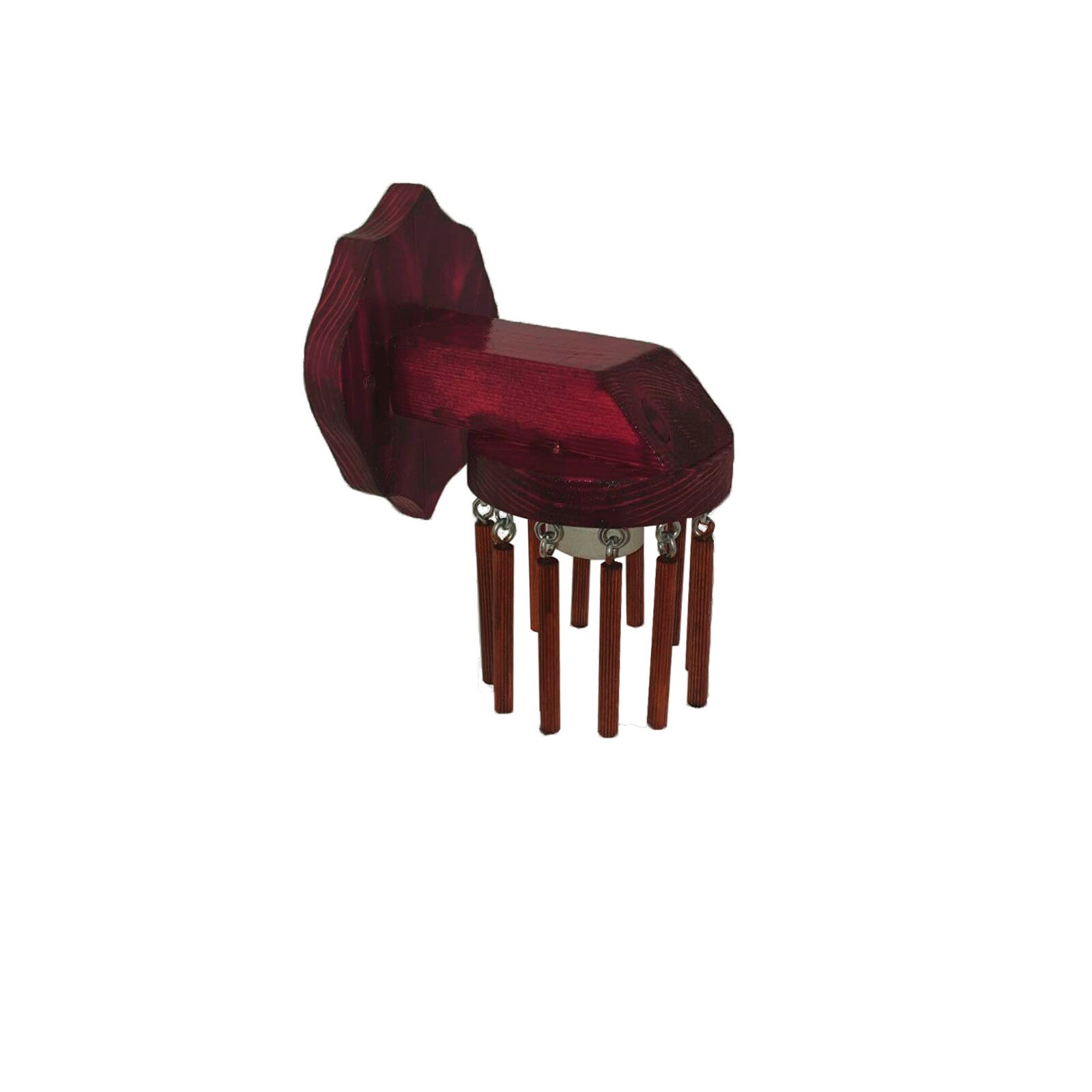 Corp iluminat decorativ rustic Metaxa Wood OD10, E27, lemn, culoare cires, 10.5x21x16 cm