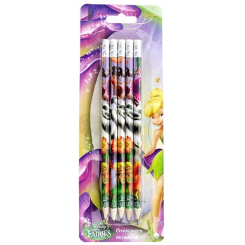 Creion negru cu radiera set 5 DACO Fairies Creion negru cu radiera set 5 DACO Fairies