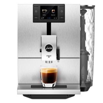 Espressor automat Jura ENA8, 15 bari, 1.1 l, 125 gr, rasnita AromaG3, 10 specialitati One Touch, afisaj color, Argintiu Espressor automat Jura ENA8, 15 bari, 1.1 l, 125 gr, rasnita AromaG3, 10 specialitati One Touch, afisaj color, Argintiu