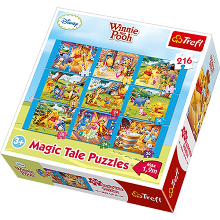 Комплект 9 in 1 Puzzle Trefl Disney Winnie the Pooh 216 части eMAG bg