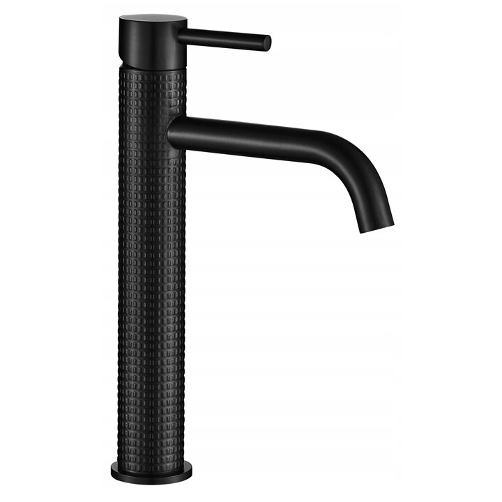 Baterie inalta pentru baie, Rea, Gusto One, Alama, Negru