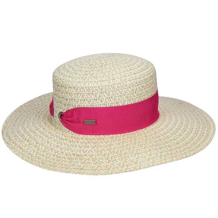 Betmar Chantalle Плетена флопи шапка естествено-розово