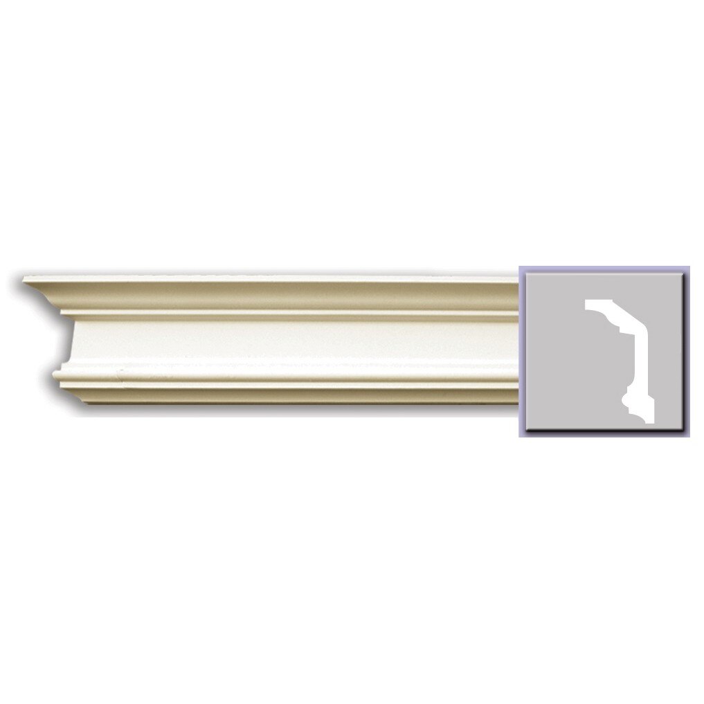 Cornisa de tavan din poliuretan P905, alba, 10 x 5.5 cm