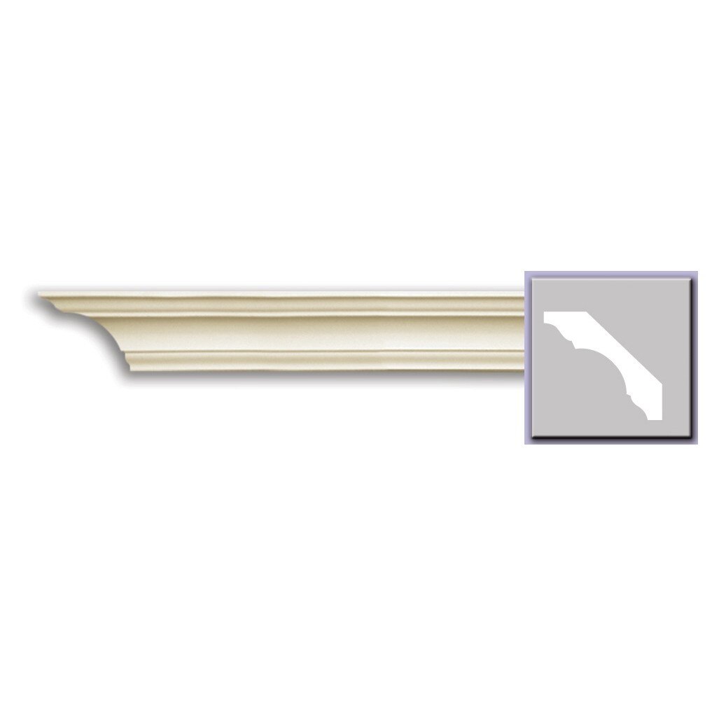 Cornisa de tavan din poliuretan P902, alba, 4.6 x 4.6 cm