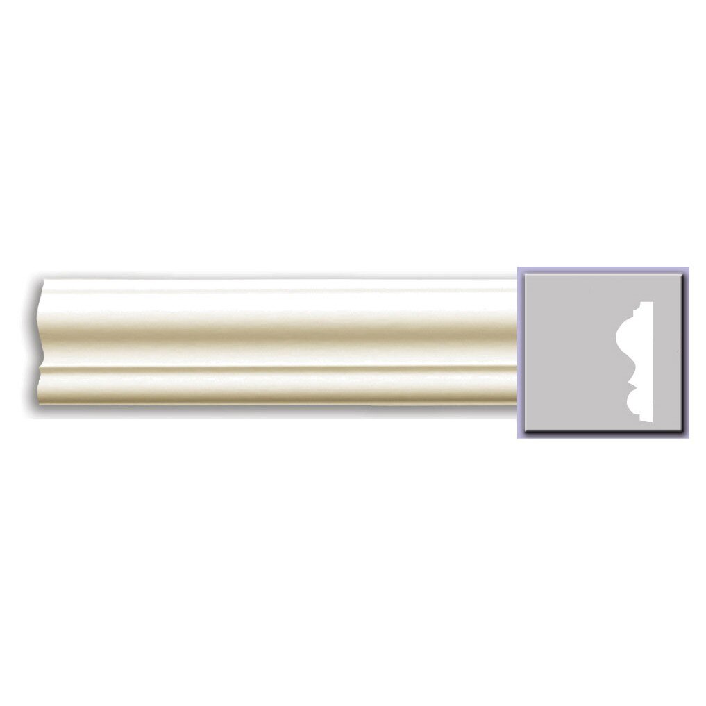 Brau de perete din poliuretan CR902, alb, 8 x 2.1 cm