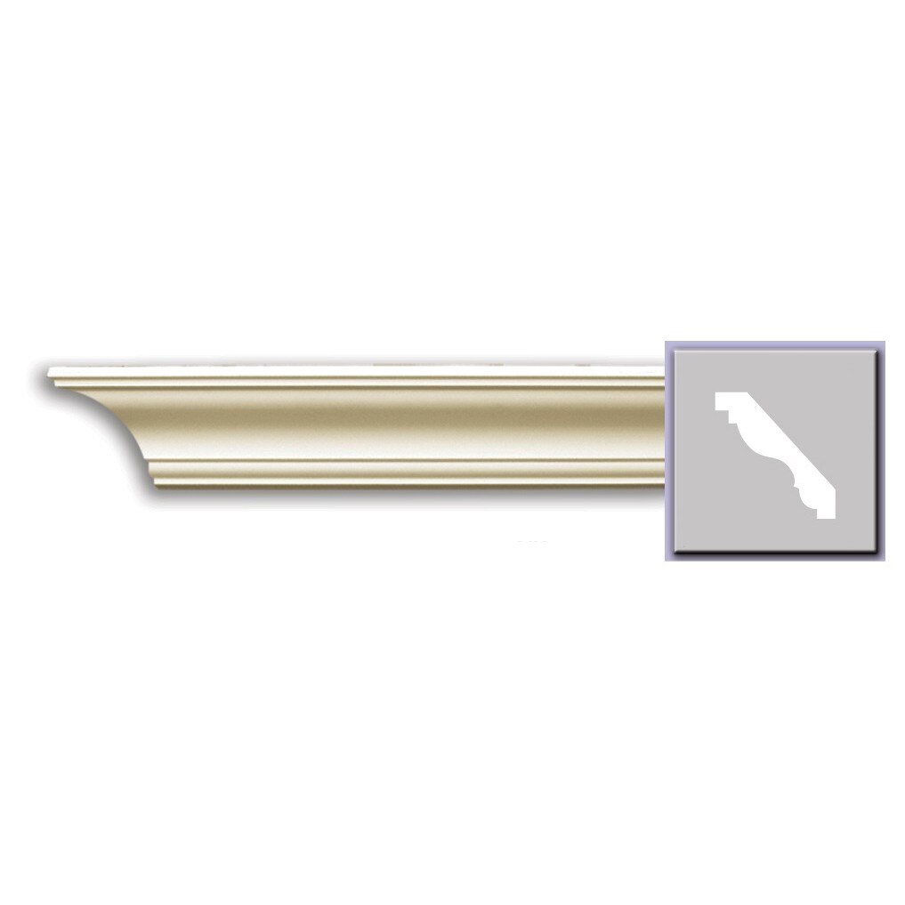 Cornisa de tavan din poliuretan P904, alba, 5.5 x 5 cm