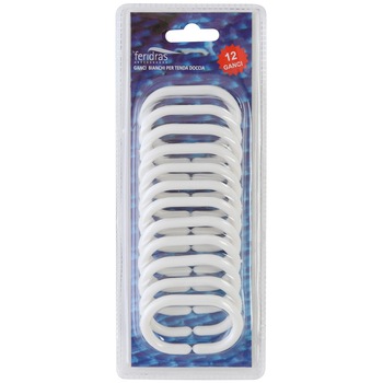 Set 12 inele perdea dus Feridras, Alb Set 12 inele perdea dus Feridras, Alb