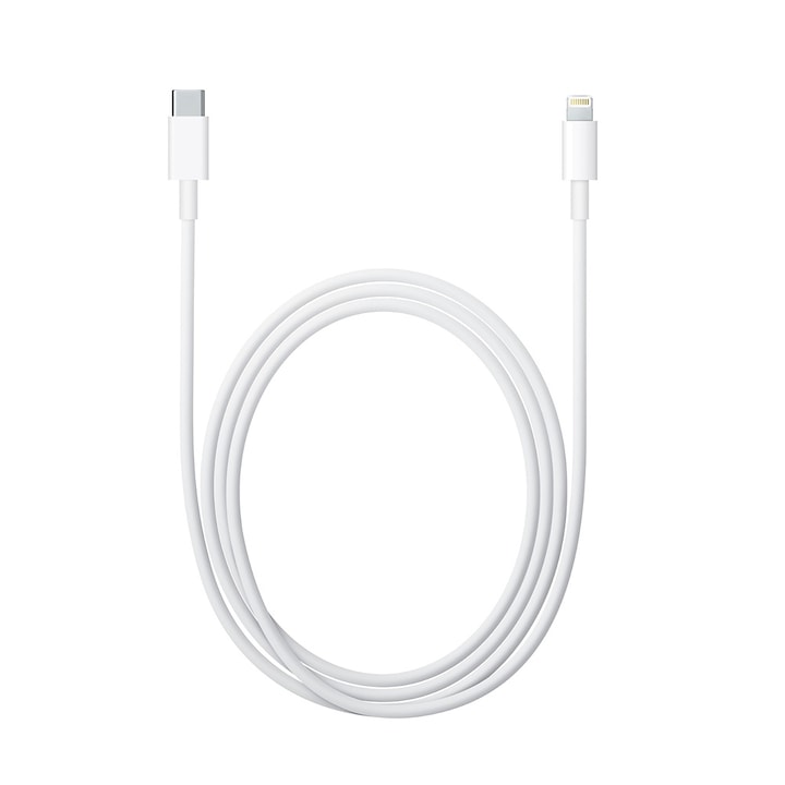 Apple gyári adat- és töltőkábel, USB Type-C to Lightning, 2m, Fehér
