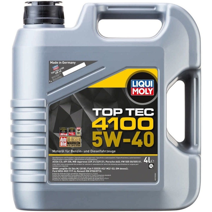 Ulei de motor Liqui Moly Top Tec 4100 5W-40, 4L