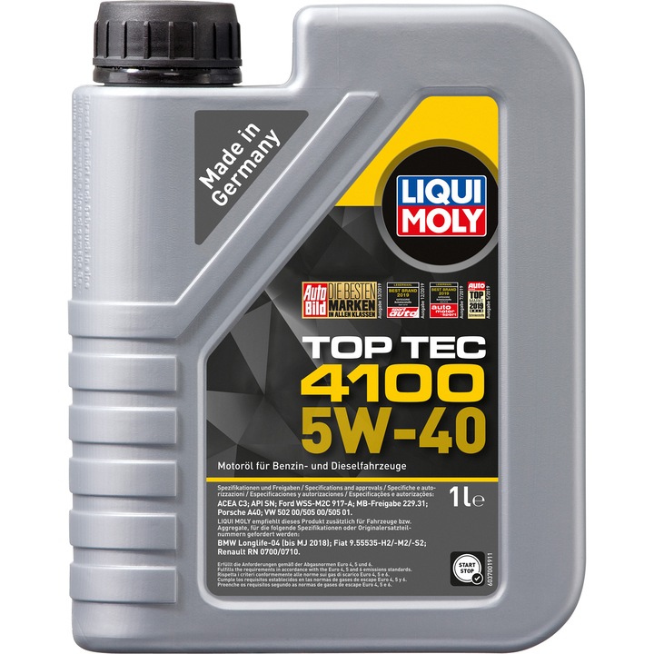 Моторно масло Liqui Moly Top Tec 4100 5W-40, 1 л