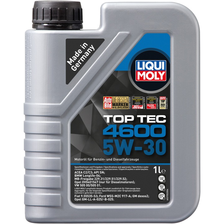 Ulei sintetic Liqui Moly Top Tec 4600 C2/C3 5W30 1 litru