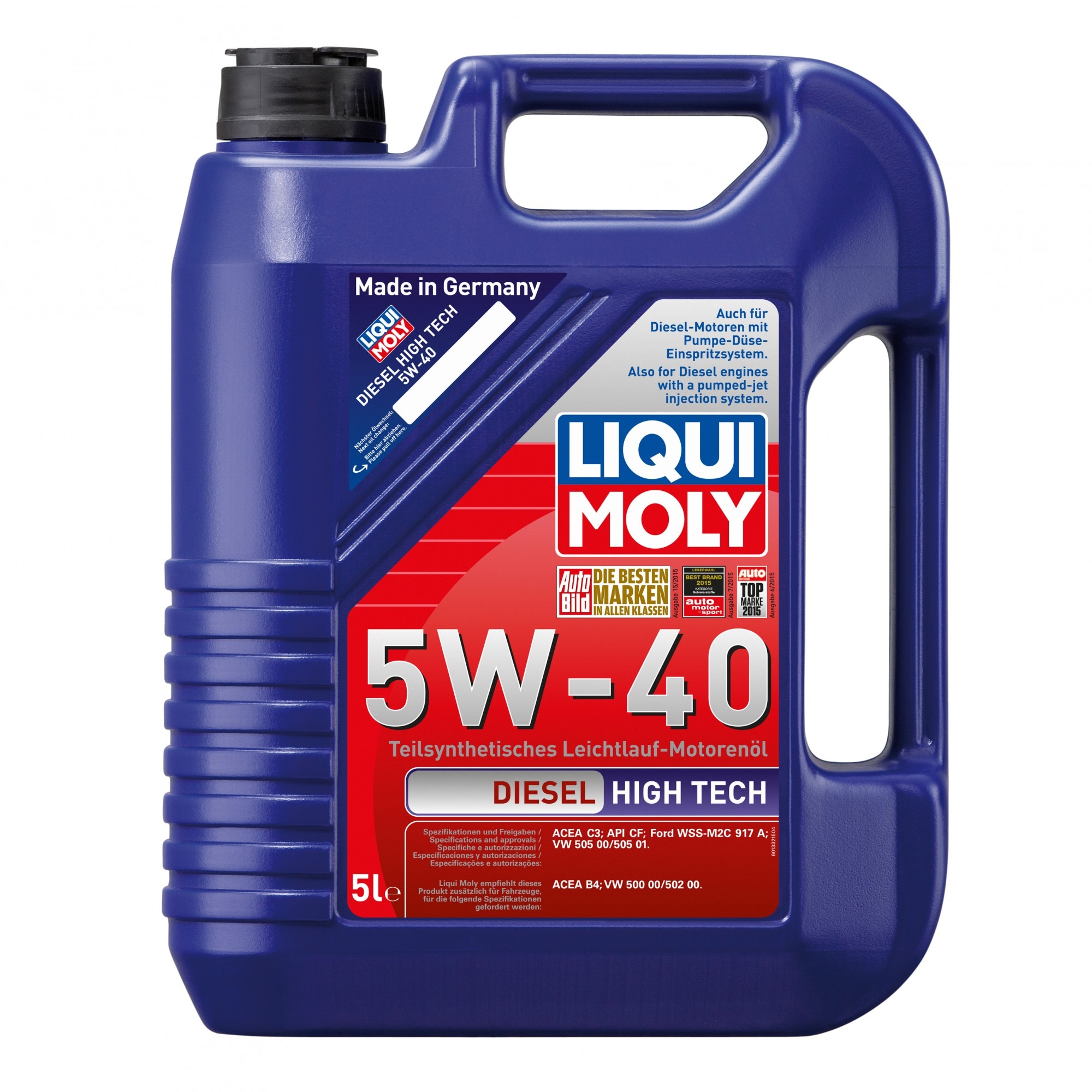 Моторно масло Liqui Moly Diesel Hightech 5W-40, 5 л - eMAG.bg