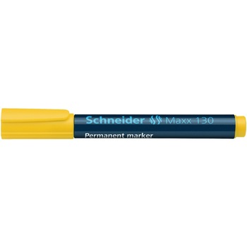 Marker permanent Schneider 130, varf rotund, 1-3 mm, Galben