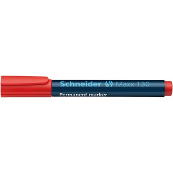 Marker permanent Schneider 130, varf rotund, 1-3 mm, Rosu