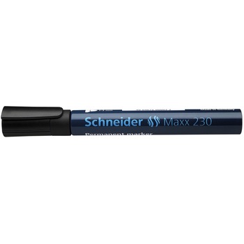 Marker permanent Schneider 230, varf rotund, 1-3 mm, Negru