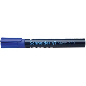 Marker permanent Schneider 230, varf rotund, 1-3 mm, Albastru