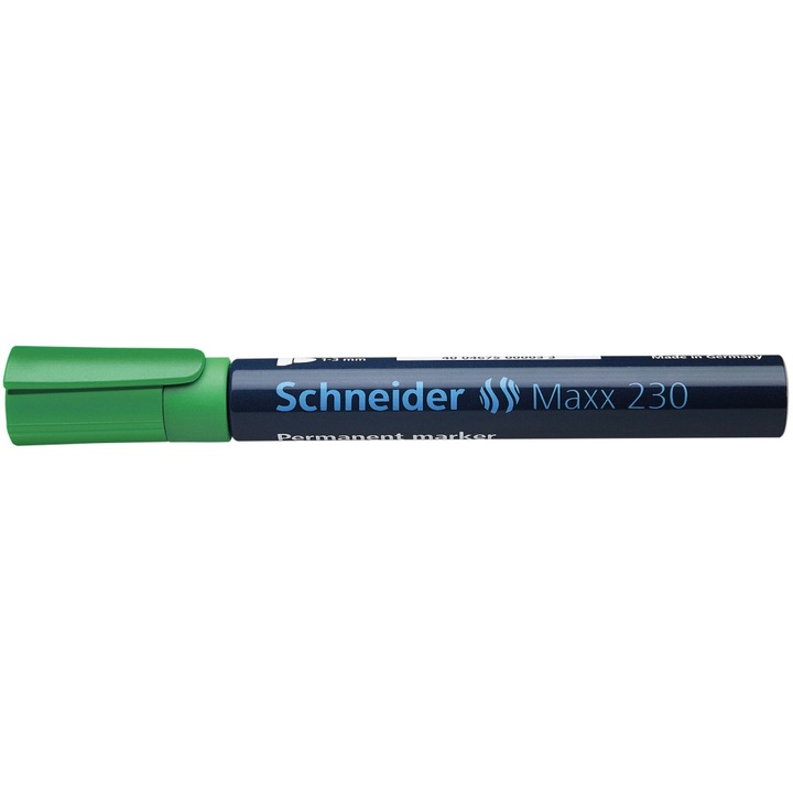 Marker permanent Schneider 230, varf rotund, 1-3 mm, Verde