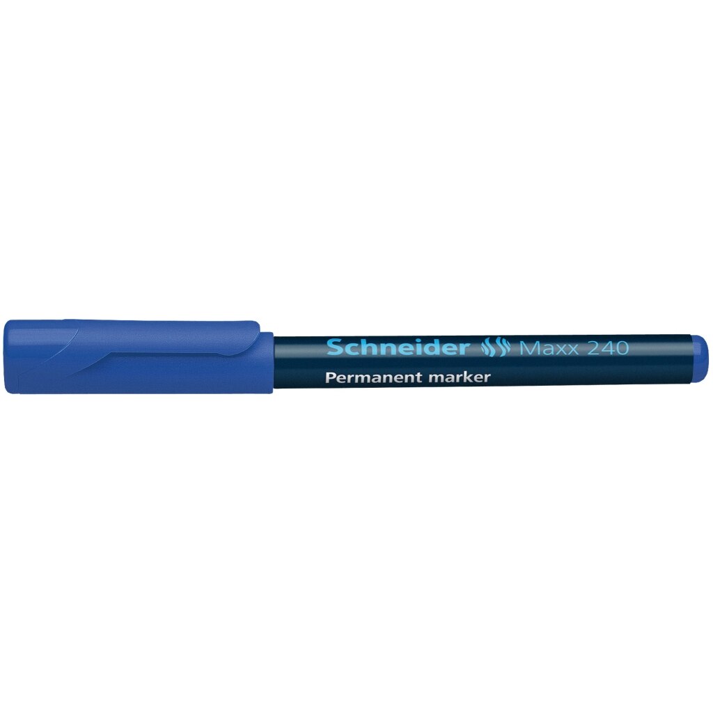 Marker permanent Schneider 240, varf rotund, 1-2 mm, Rosu