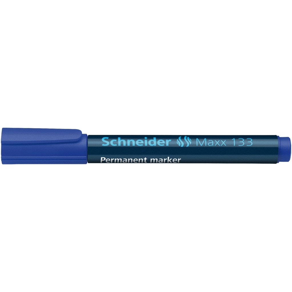 Marker permanent Schneider 133, varf tesit, 1-5 mm, Albastru