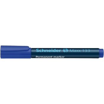 Marker permanent Schneider 133, varf tesit, 1-5 mm, Albastru Marker permanent Schneider 133, varf tesit, 1-5 mm, Albastru