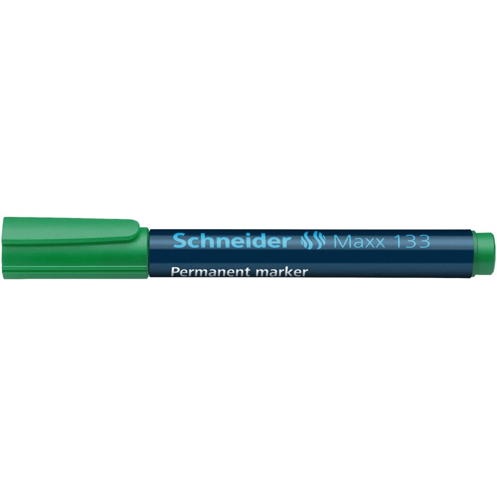 Marker permanent Schneider 133, varf tesit, 1-5 mm, Verde