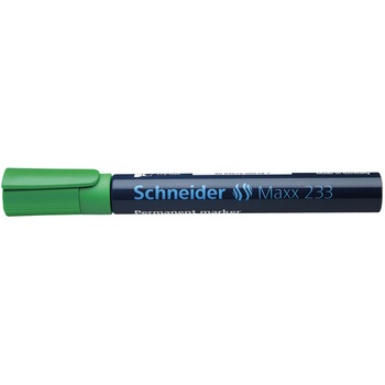 Marker permanent Schneider 233, varf tesit, 1-5 mm, Verde