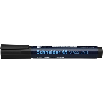 Marker permanent Schneider 250, varf tesit, 2-7 mm, Negru