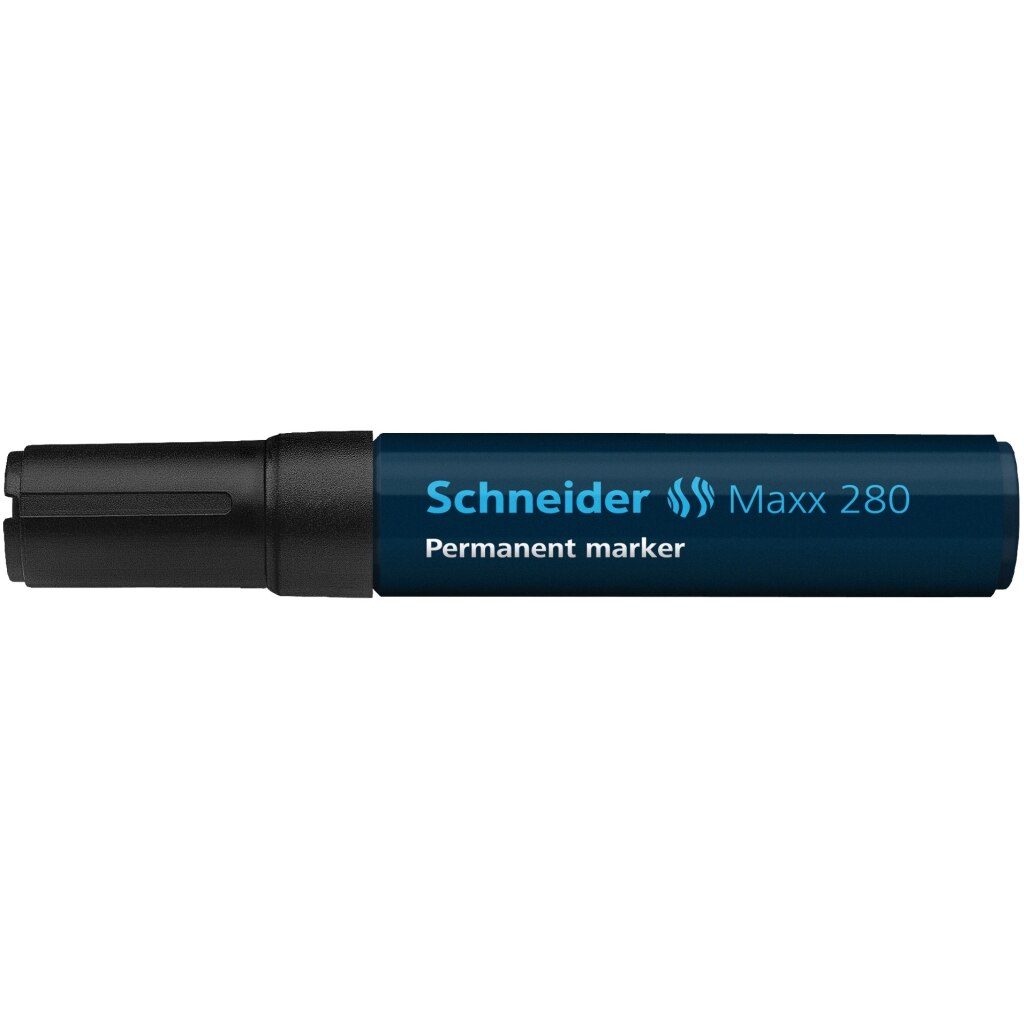 Marker permanent Schneider 280, varf tesit, 4-12 mm, Negru