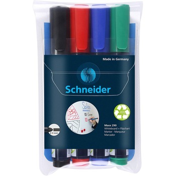 Set markere pentru tabla (whiteboard), flipchart, Schneider Maxx 290, 4 culori/set Set markere pentru tabla (whiteboard), flipchart, Schneider Maxx 290, 4 culori/set