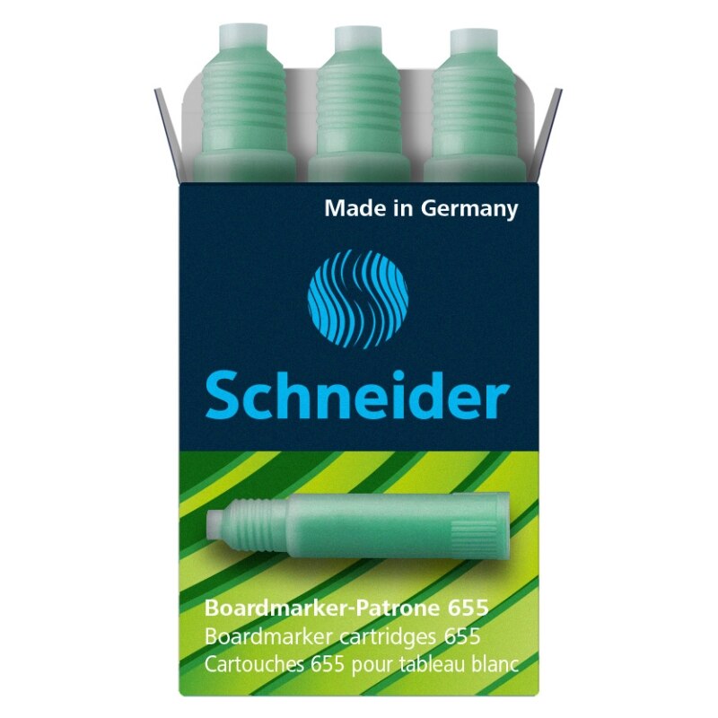 Rezerva Marker pentru tabla Schneider 655, 3 buc, Verde