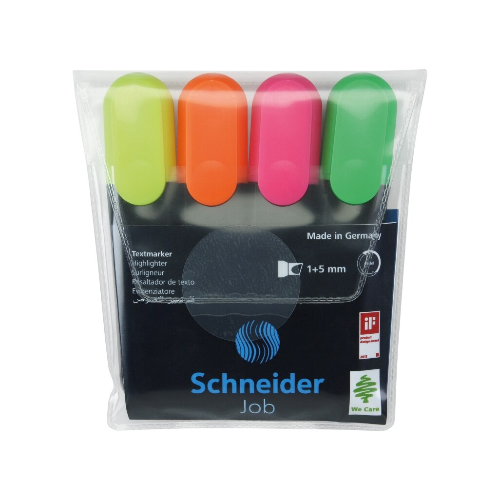 Textmarker Schneider Job, 4 buc