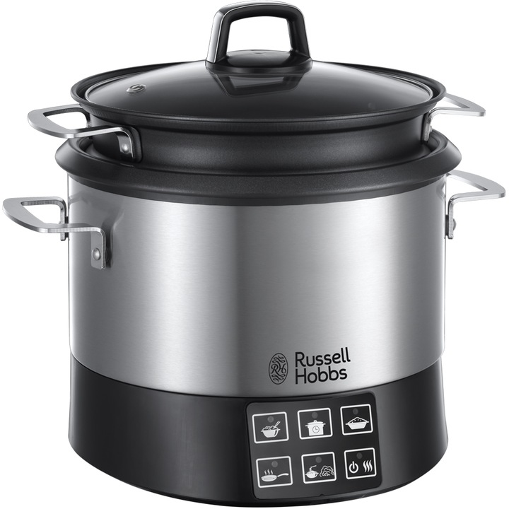 Multicooker Instant Pot Classic Mini 140800801, 800W, 3.8 l, 7 programe, Afisaj LCD, Otel inoxidabil, Alb