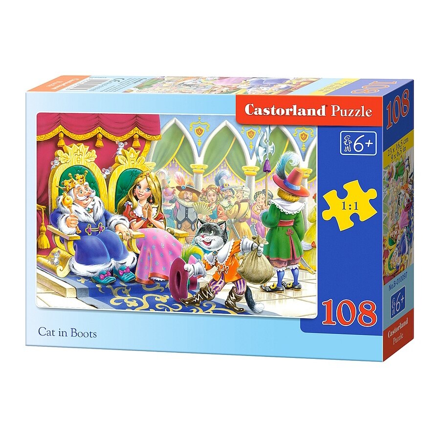 Puzzle Castorland, Motanul incaltat, 108 piese