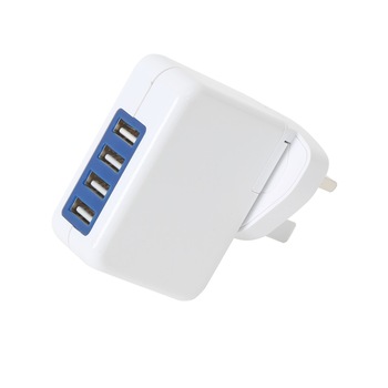 Incarcator retea UK, Platinet, 42673, 4 porturi USB, 4 A, cablu microUSB, alb Incarcator retea UK, Platinet, 42673, 4 porturi USB, 4 A, cablu microUSB, alb