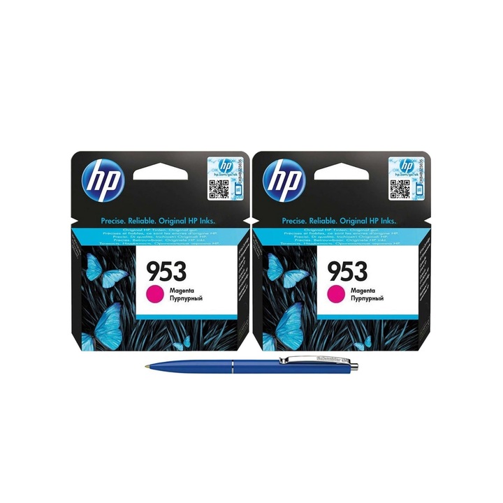 Pachet MAG4U Cartuse Cerneala Originale 2 bucati F6U13AE (953) Magenta si Pix Schneider.