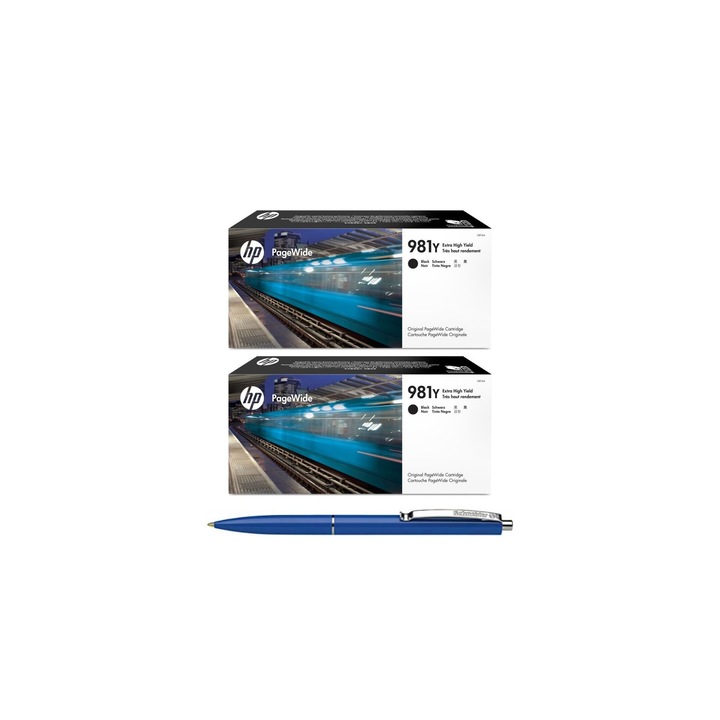 Pachet MAG4U Cartuse Cerneala Originale 2 bucati L0R16A (981Y) Black si Pix Schneider.