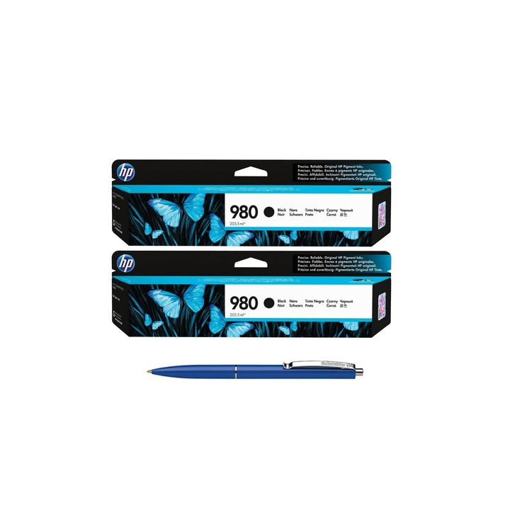 Pachet MAG4U Cartuse Cerneala Originale 2 bucati D8J10A (980) Black si Pix Schneider.